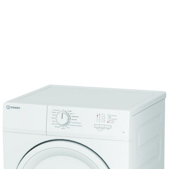 Indesit CYDA81WWGLUK 8Kg Vented Tumble Dryer - C Energy Rated - H84.6 W59.7 D58.4