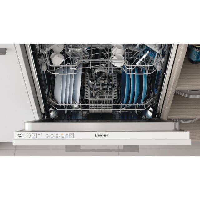 Indesit D2ihl326uk Integrated Full Size Dishwasher - 14 Place Settings - E Energy Rated