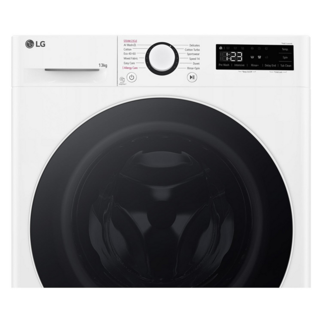 Lg F4Y513WWLN1 13Kg 1400 Spin Washing Machine - A Energy Rated - H85 W60 D66