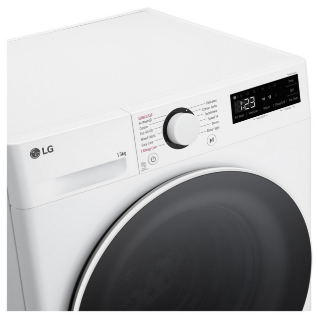 Lg F4Y513WWLN1 13Kg 1400 Spin Washing Machine - A Energy Rated - H85 W60 D66