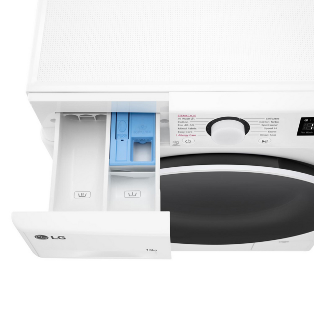 Lg F4Y513WWLN1 13Kg 1400 Spin Washing Machine - A Energy Rated - H85 W60 D66