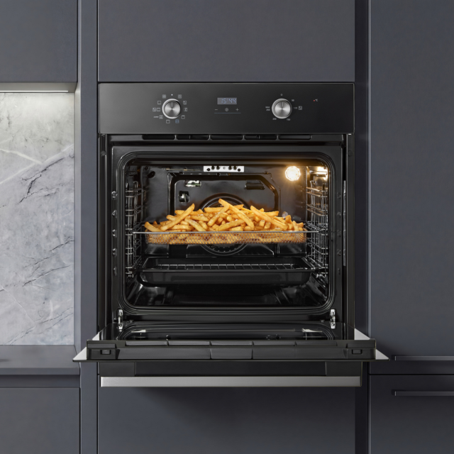 Midea MBO65M90D2-BK Xpress Fry Multifunction Built In Single Oven - H59.5 W59.5 D57.5