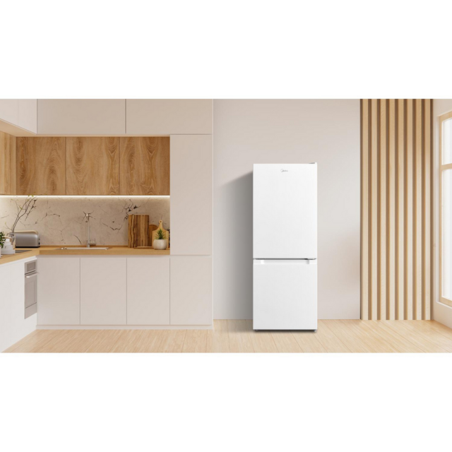 Midea MDRB202FGE01 60/40 Low Frost Fridge Freezer - E Energy Rated - H124 W47 D51.1