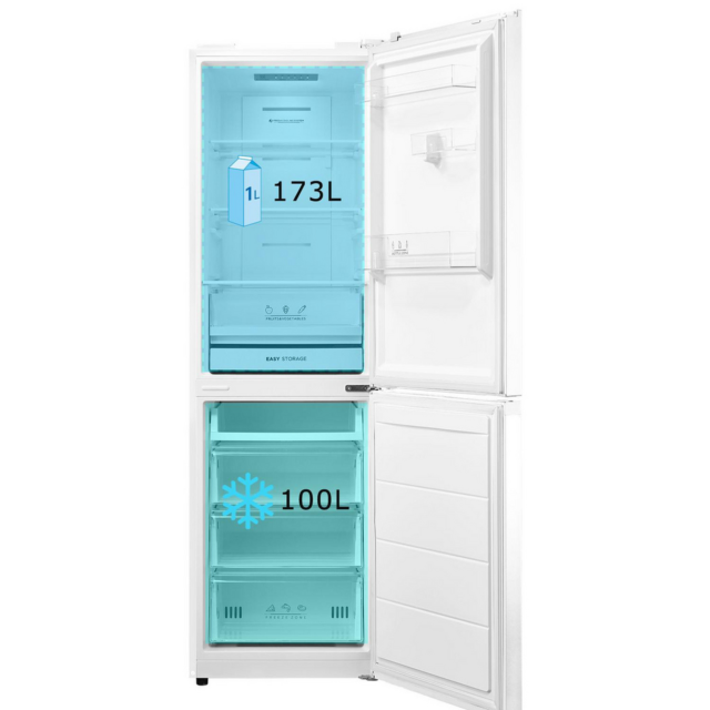Midea MDRB379FGD01 54.7cm 60/40 Total No Frost Fridge Freezer - White