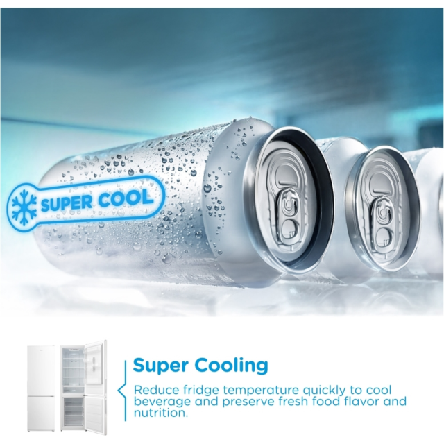 Midea MDRB424FGC01I 70/30 Total No Frost Fridge Freezer - C Energy Rated - H193.5 W65.7 D68.8