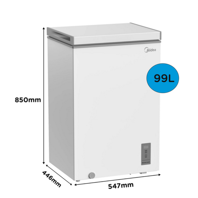 Midea MDRC154FZE01 99 Ltr Chest Freezer - E Energy Rated - H85 W54.7 D44.6