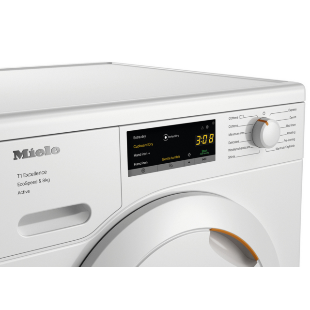 miele TEA525 WP TEA525 8kg Heat Pump Tumble Dryer - White