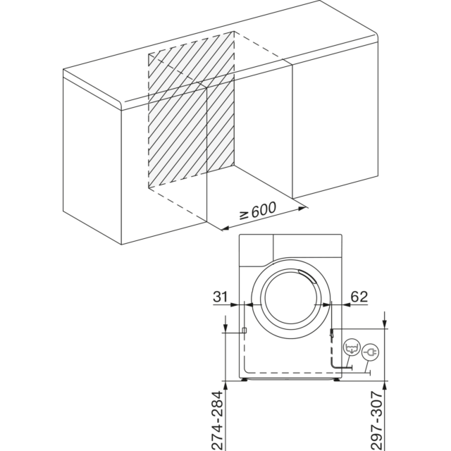 miele TEA525 WP TEA525 8kg Heat Pump Tumble Dryer - White
