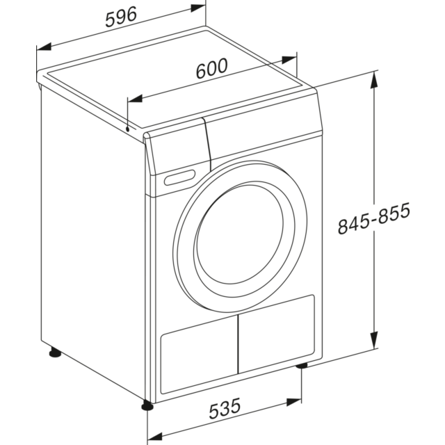 miele TEA525 WP TEA525 8kg Heat Pump Tumble Dryer - White