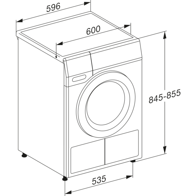 miele TEC645 WP 8Kg Tumble Dryer - A+++ Energy Rated - H85 W59.6 D63.6