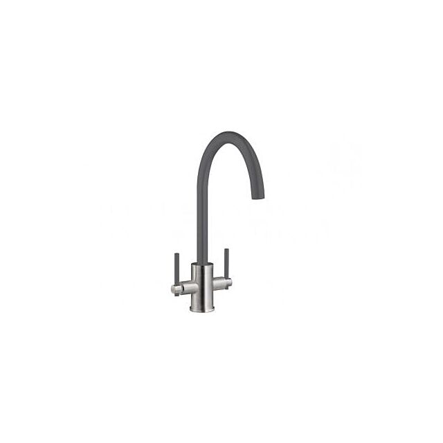 Prima BPR706 Prima Swan Neck Dual Lever Mixer Tap Gun Metal