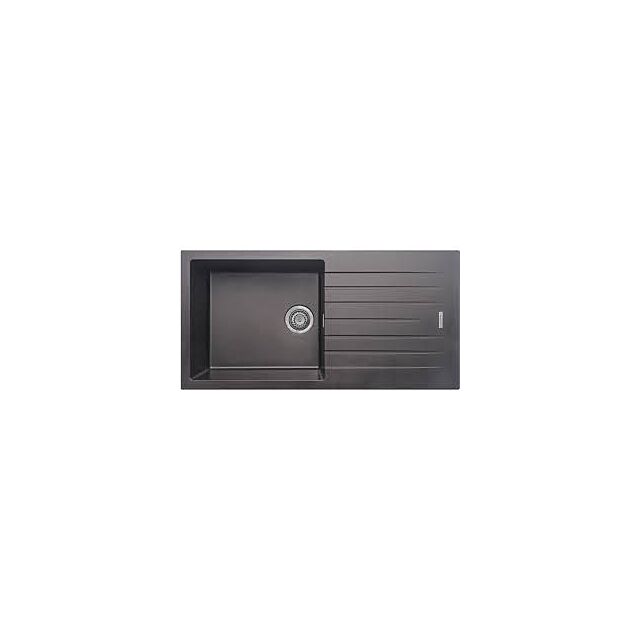 Prima CPR312 Prima+ Granite 1B & Drainer Inset Sink - Gun Metal
