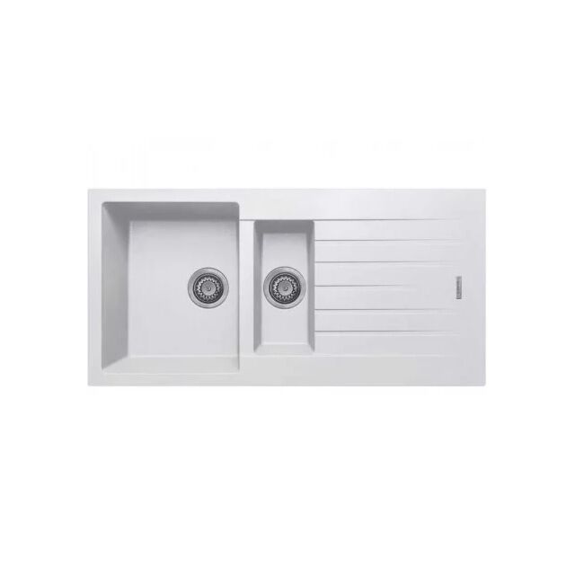 Prima CPR315 Prima+ Granite 1.5B & Drainer Inset Sink - White