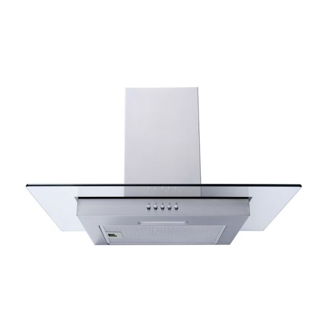 Prima PRFH002 60Cm S/S Flat Glass Chimney Hood - H43-H73 x W60 x D45