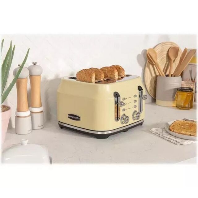Rangemaster RMCL4S201CM 4 Slice Toaster - Matte Cream