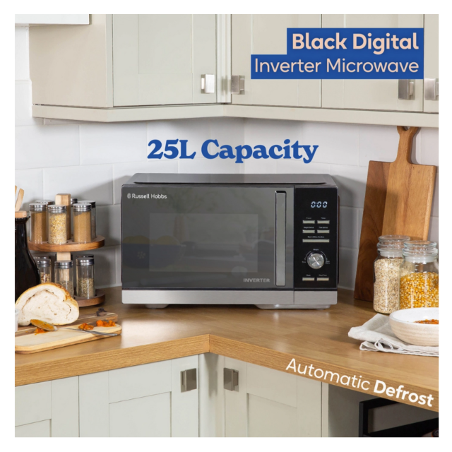 Russell Hobbs RHMI2503B 25 Litres Microwave - 900W - H29 W50 D40