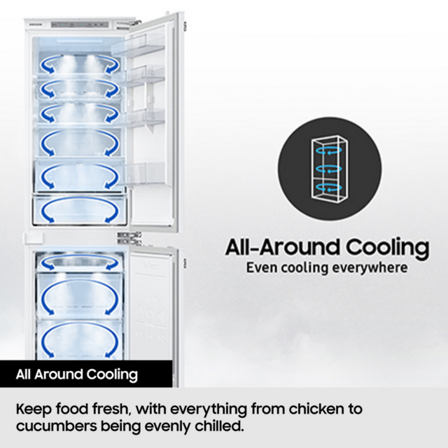 Samsung RB33B610EWW/EU 70/30 Fridge Freezer - E Energy Rated - H185.3 W59.5 D68.8