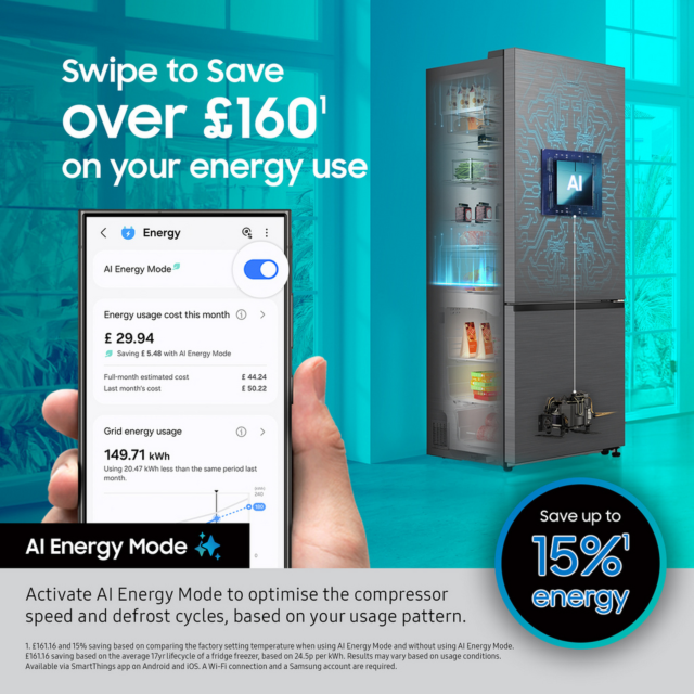 Samsung RB34C632ESA/EU 65 / 35 Split Fridge Freezer - Drinks Dispenser - E Energy Rated - H185.3 D59