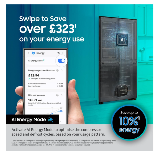 Samsung RF50C532EB1/EU American Fridge Freezer - Water & Ice - E Energy Rated - H177.6 W81.7 D71.5