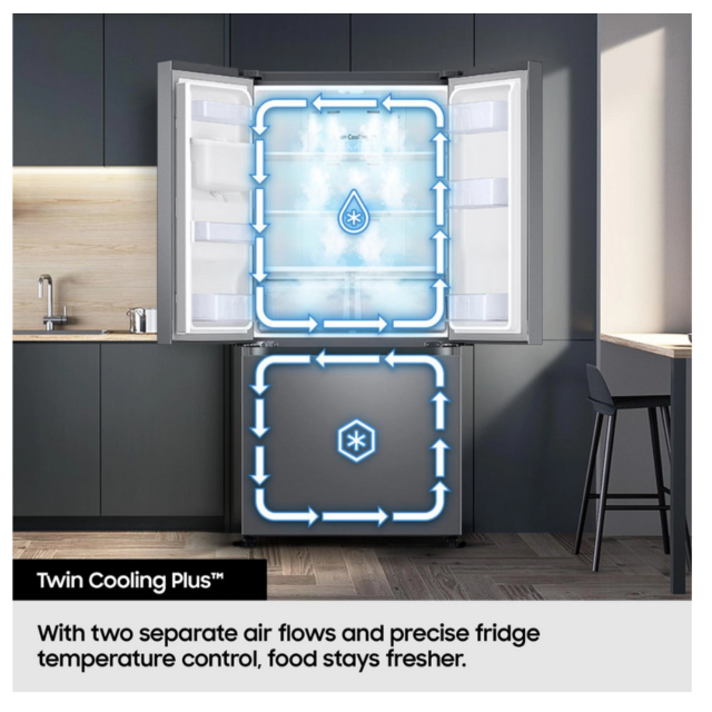 Samsung RF50C532EB1/EU American Fridge Freezer - Water & Ice - E Energy Rated - H177.6 W81.7 D71.5
