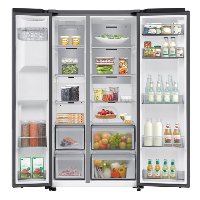 Samsung RS70F66KCTEU Side By Side American Fridge Freezer - Water & Ice - C Energy Rated - H178.4 W9