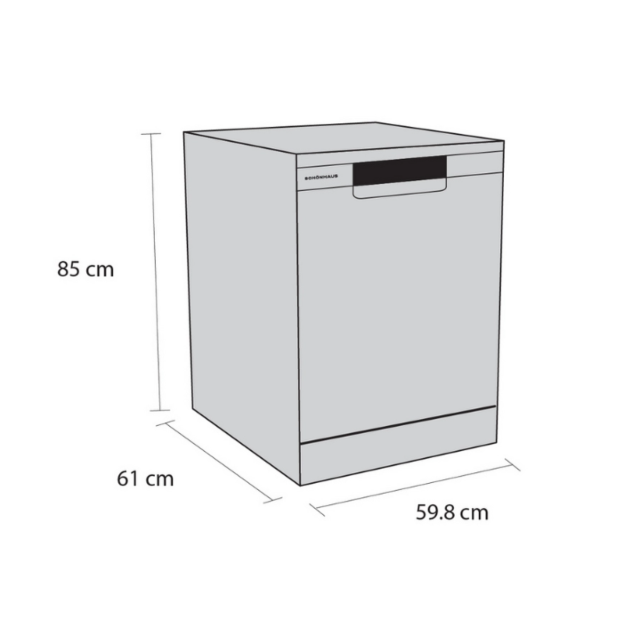 Schonhaus DWSF0115FSBG Dishwasher - B Energy Rated - Top Rack 