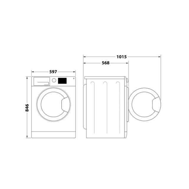 Hotpoint CHDC82BBGDUK 8Kg Condenser Tumble Dryer - B Energy Rated - H84.6 W59.7 D56.8