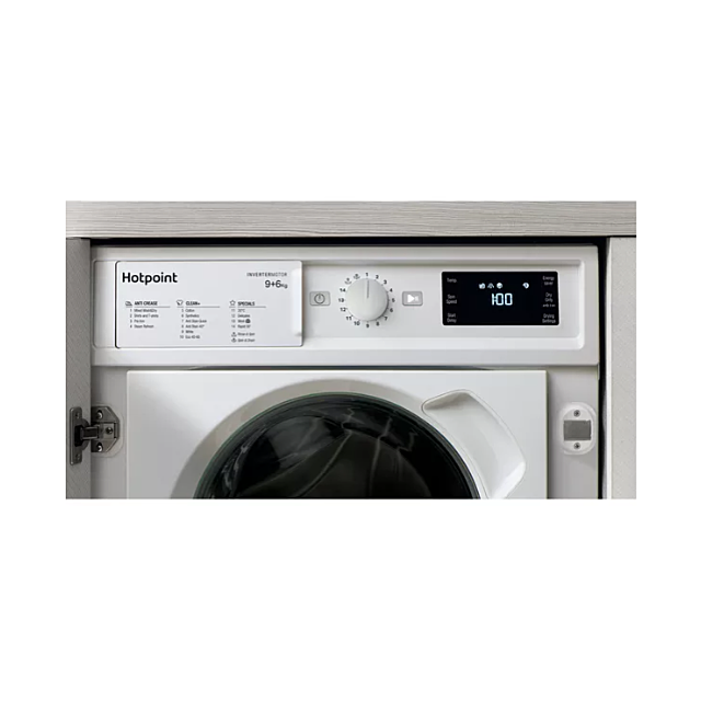 Hotpoint BIWDHG961485 Integrated Washer Dryer - 9Kg/6Kg - B/D Energy Rated - H81.5 W59.5 D54.5