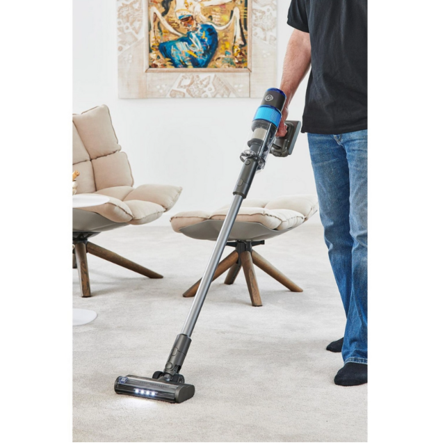 Sebo 95001GB Balance A1 Cordless Stick Vacuum - 48 Minutes Run Time - Basalt Grey/Blue