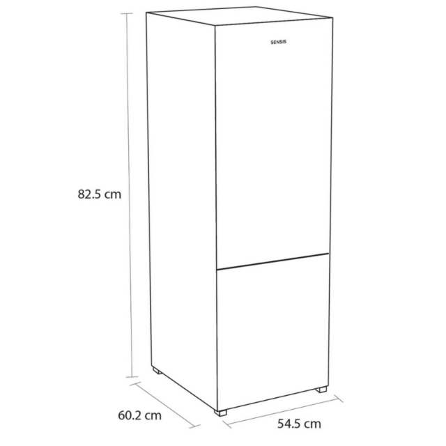 Sensis RFCMF0154EW 60/40 Total No Frost Fridge Freezer - E Energy Rated - H182.5 W54.5 D60.2