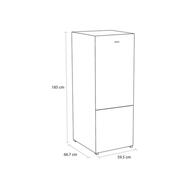 Sensis RFCMF0160EW 60/40 - E Rated - 38Db - Total No Frost Fridge Freezer - 185Cm X 59.5Cm X 66.7Cm 