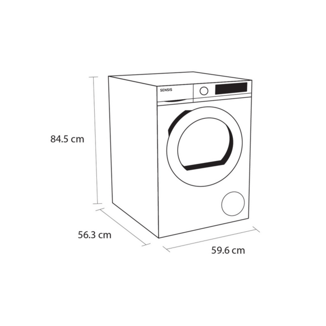 Sensis TDHF018A2W 8Kg - Express 34 - Sensor Drying - H84.5 W59.6 D56.3