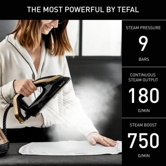 Tefal GV9820G0 Tefal Pro Express Vision Iron - Black & Gold