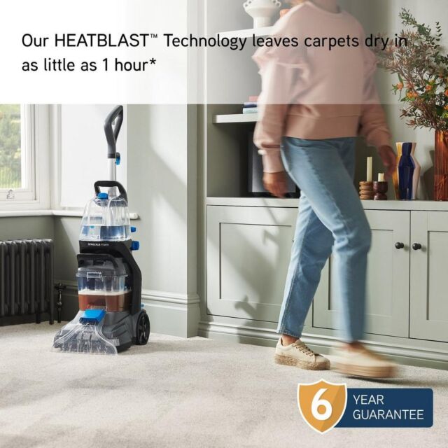 Vax CDCW-SSXS SpinScrub Power Carpet Washer - Grey + Tiger Blue
