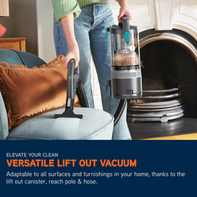 Vax CDUP-LORP Liftout Reach Pet-Design Upright Vacuum Cleaner - Graphite / Teal