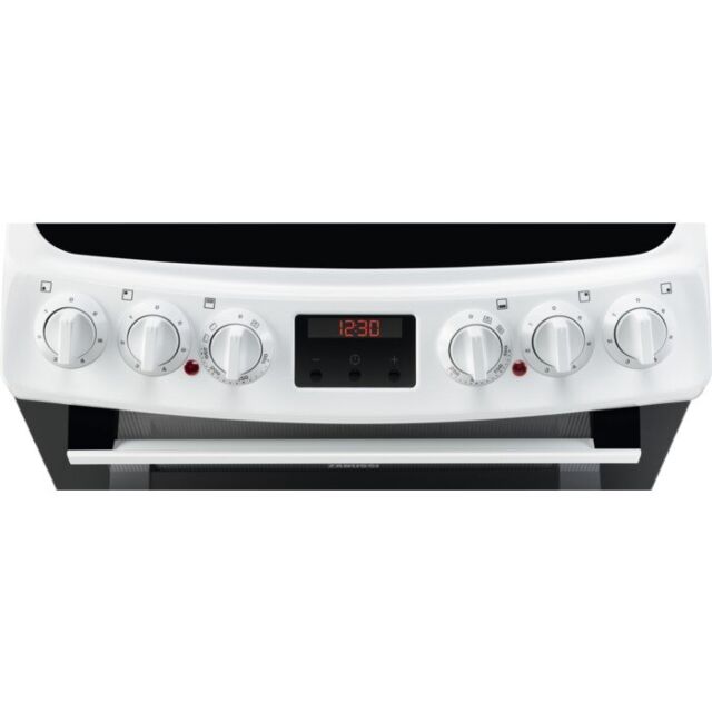 Zanussi ZCV46250WA 55Cm Double Oven Electric Cooker - Ceramic - 