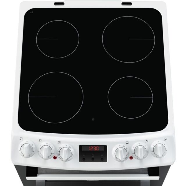 Zanussi ZCV46250WA 55Cm Double Oven Electric Cooker - Ceramic - 