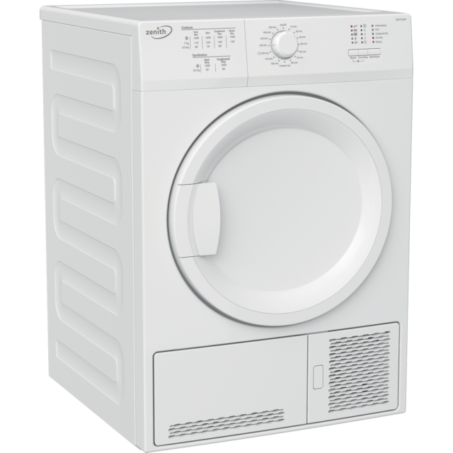 Zenith ZDCT700W 7Kg Condenser Tumble Dryer - Timed Dry - B Energy Rated - H84.6 W59.7 D56.8
