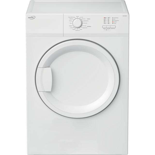 Zenith ZDVS700W 7Kg Vented Tumble Dryer - C Energy Rated - H84.6 W59.7 D58.4