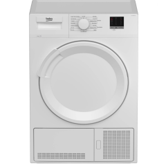 Beko DTLCE80051W 8Kg Condenser Tumble Dryer - Sensor Dry - B Energy Rated - H84.6 W59.7 D56.8