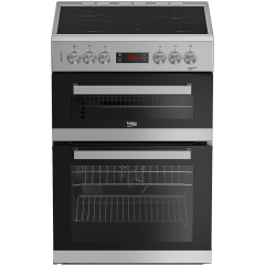 Beko EDC634S 60Cm Double Oven Electric Cooker - Ceramic - Top 36L/ Main 59L