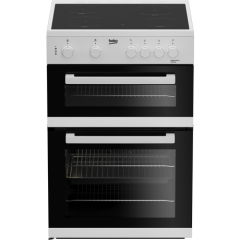 Beko ETC611W 60Cm Twin Cavity Electric Cooker - Ceramic - 69L Oven
