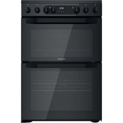 Hotpoint HDEU67V9C2B/UK 60Cm Double Oven Electric Cooker 